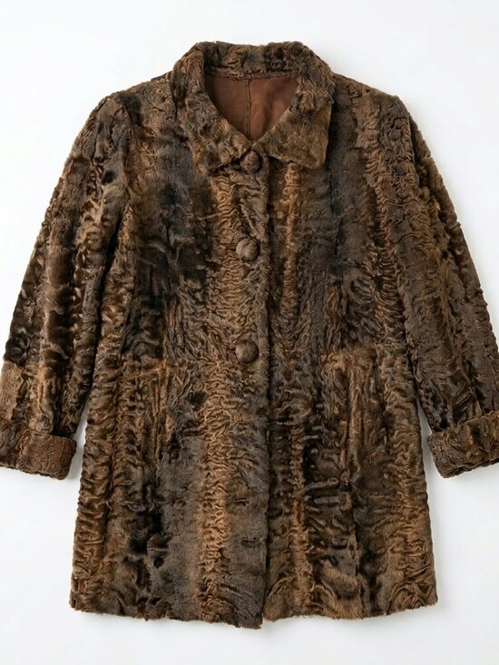 Vintage Jackets & Blazers - Auburn Brown Lamb Shearling Two-in-One Jacket M/L